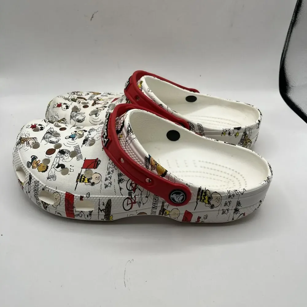 Peanuts x Crocs Snoopy Charlie Brown Clogs Limited Jibbitz Shoes M9 W11 Unisex